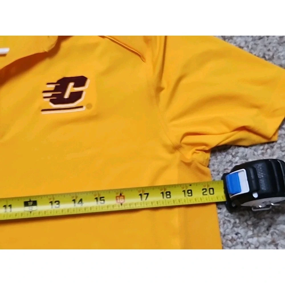 Central Michigan Mens Small Adidas Golf Polo‎ Performance Team Issued NWT